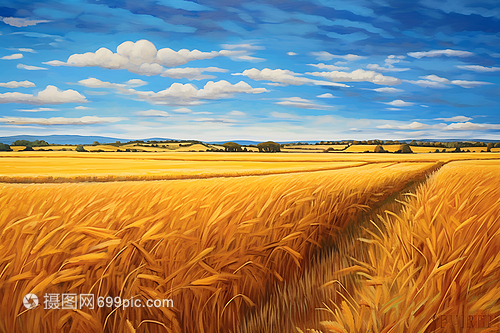 鄉村麥田 農業種植的根基與畫卷